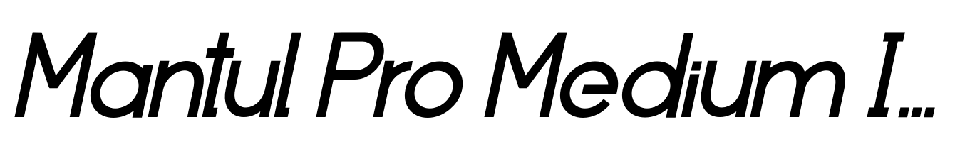 Mantul Pro Medium Italic